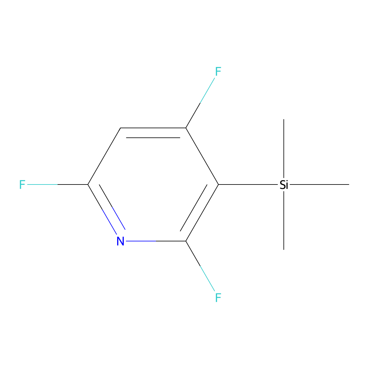 2,4,6-Trifluoro-3-(trimethylsilyl)pyridine molecular structure, CAS 849937-85-5