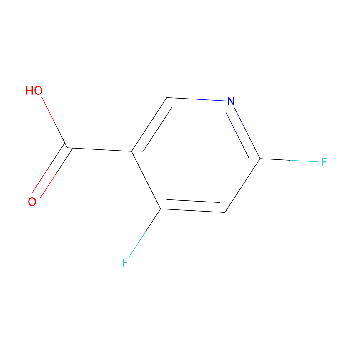 4,6-Difluoropyridine-3-carboxylic acid molecular structure, CAS 849937-91-3