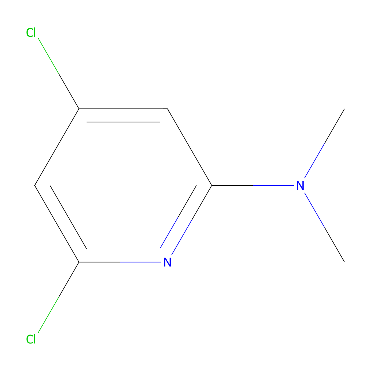 4,6-Dichloro-N,N-dimethylpyridin-2-amine molecular structure, CAS 849937-99-1