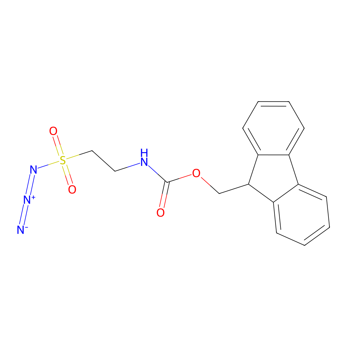 (9H-fluoren-9-yl)methyl N-[2-(azidosulfonyl)ethyl]carbamate molecular structure, CAS 849949-18-4