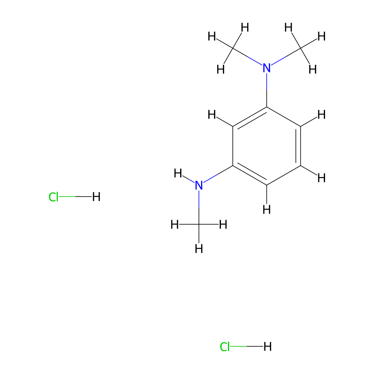 1-N,1-N,3-N-trimethylbenzene-1,3-diamine dihydrochloride molecular structure, CAS 84995-22-2