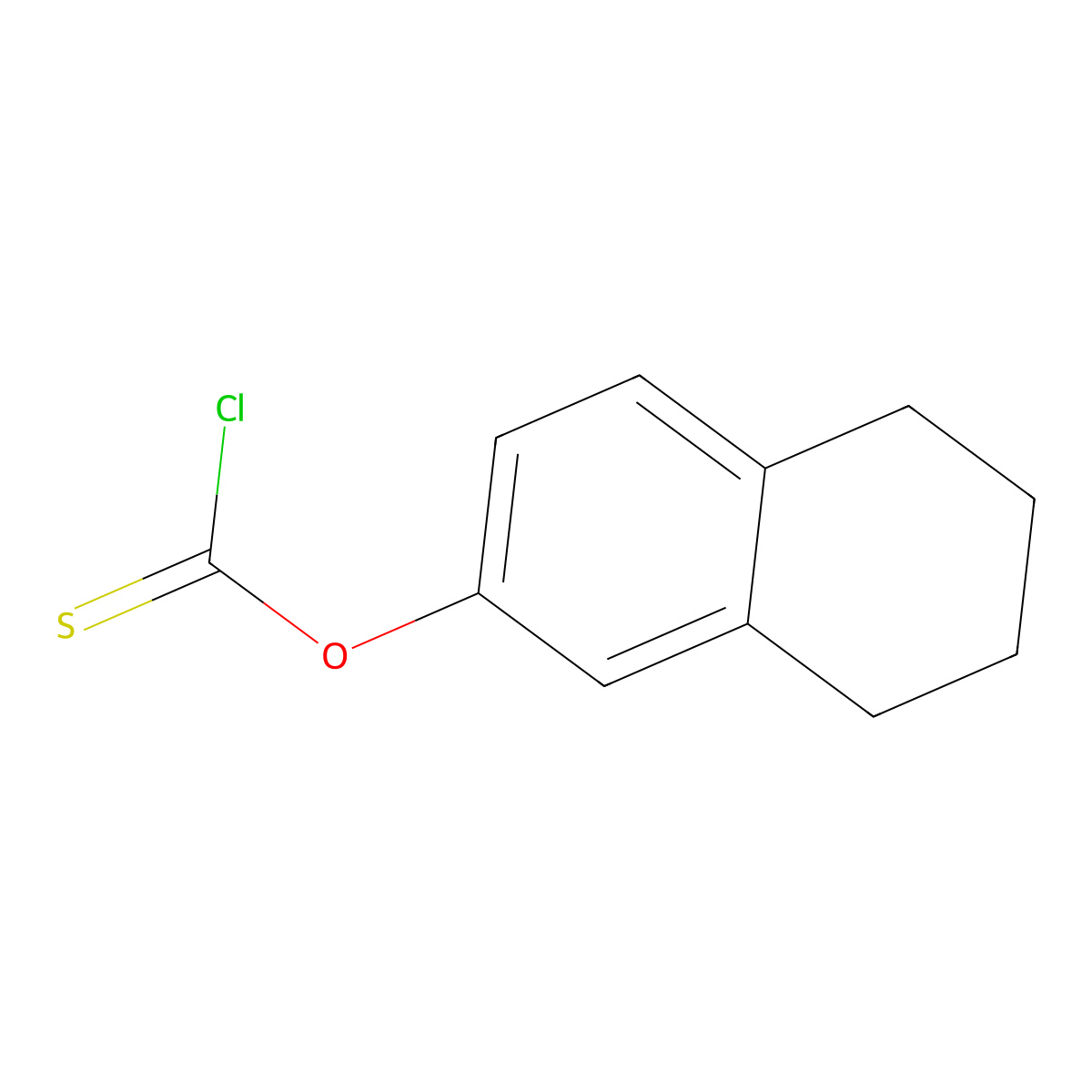 o-5,6,7,8-Tetrahydro-2-naphtylthiochloroformate molecular structure, CAS 84995-63-1