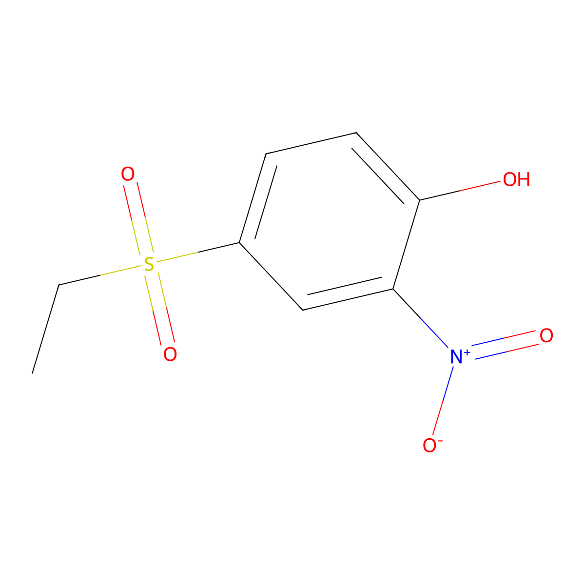 4-(Ethylsulphonyl)-2-nitrophenol molecular structure, CAS 84996-11-2
