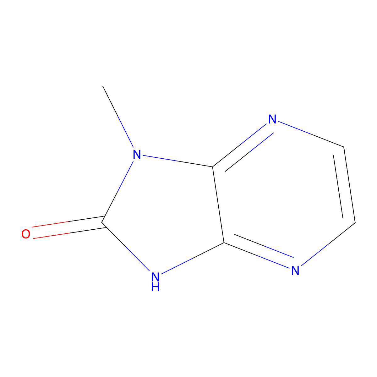 1-methyl-1H,2H,3H-imidazo(4,5-b)pyrazin-2-one molecular structure, CAS 84996-45-2