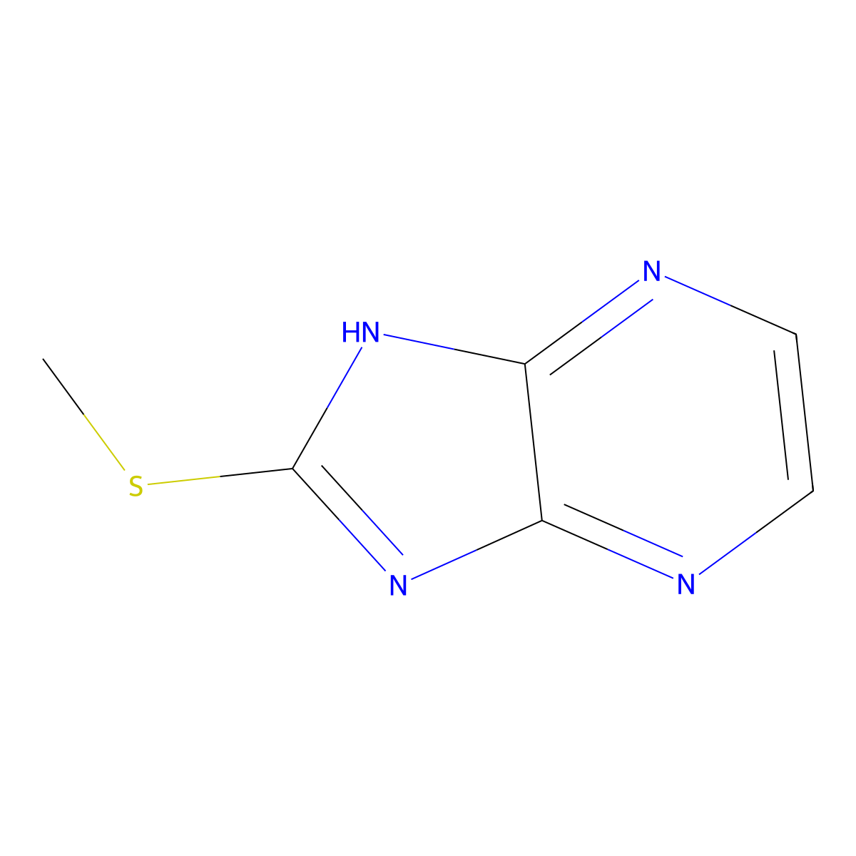 2-(methylsulfanyl)-1H-imidazo[4,5-b]pyrazine molecular structure, CAS 84996-48-5