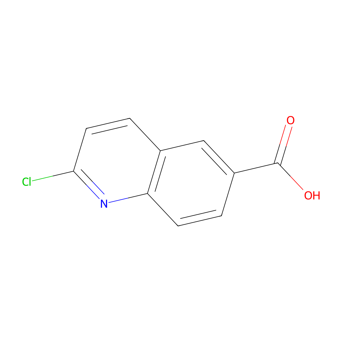 2-Chloroquinoline-6-carboxylic acid molecular structure, CAS 849996-80-1