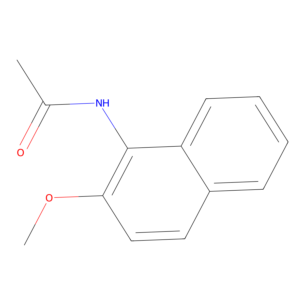 N-(2-Methoxynaphthalen-1-yl) acetamide molecular structure, CAS 85-04-1