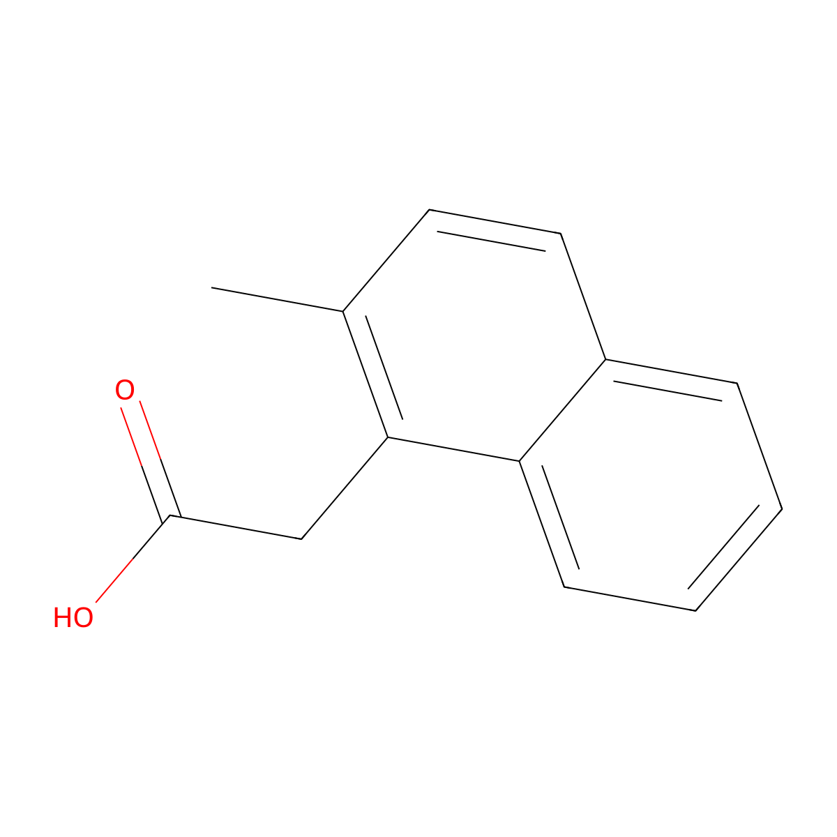 2-Methyl-1-naphthaleneacetic acid molecular structure, CAS 85-08-5
