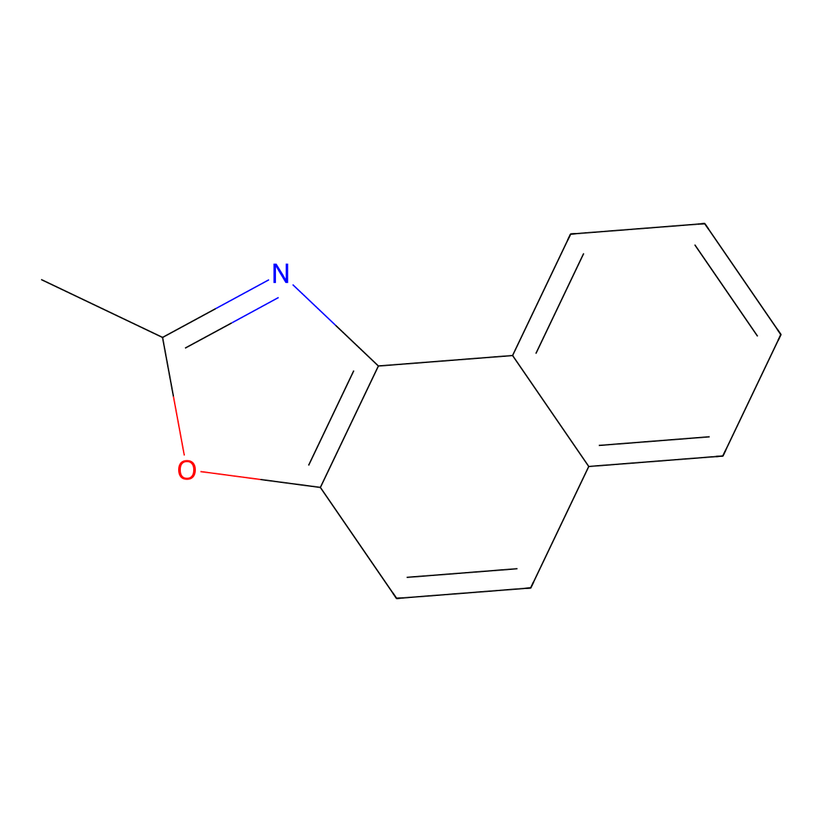 Naphth[1,2-d]oxazole, 2-methyl- molecular structure, CAS 85-15-4