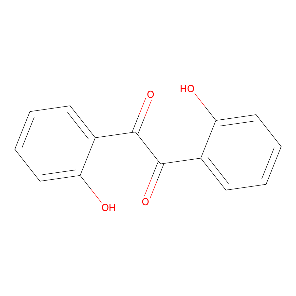 Bis(2-hydroxyphenyl)ethane-1,2-dione molecular structure, CAS 85-26-7