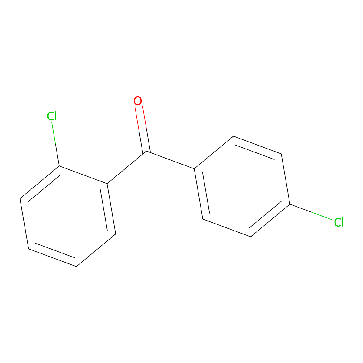 2,4'-Dichlorobenzophenone molecular structure, CAS 85-29-0