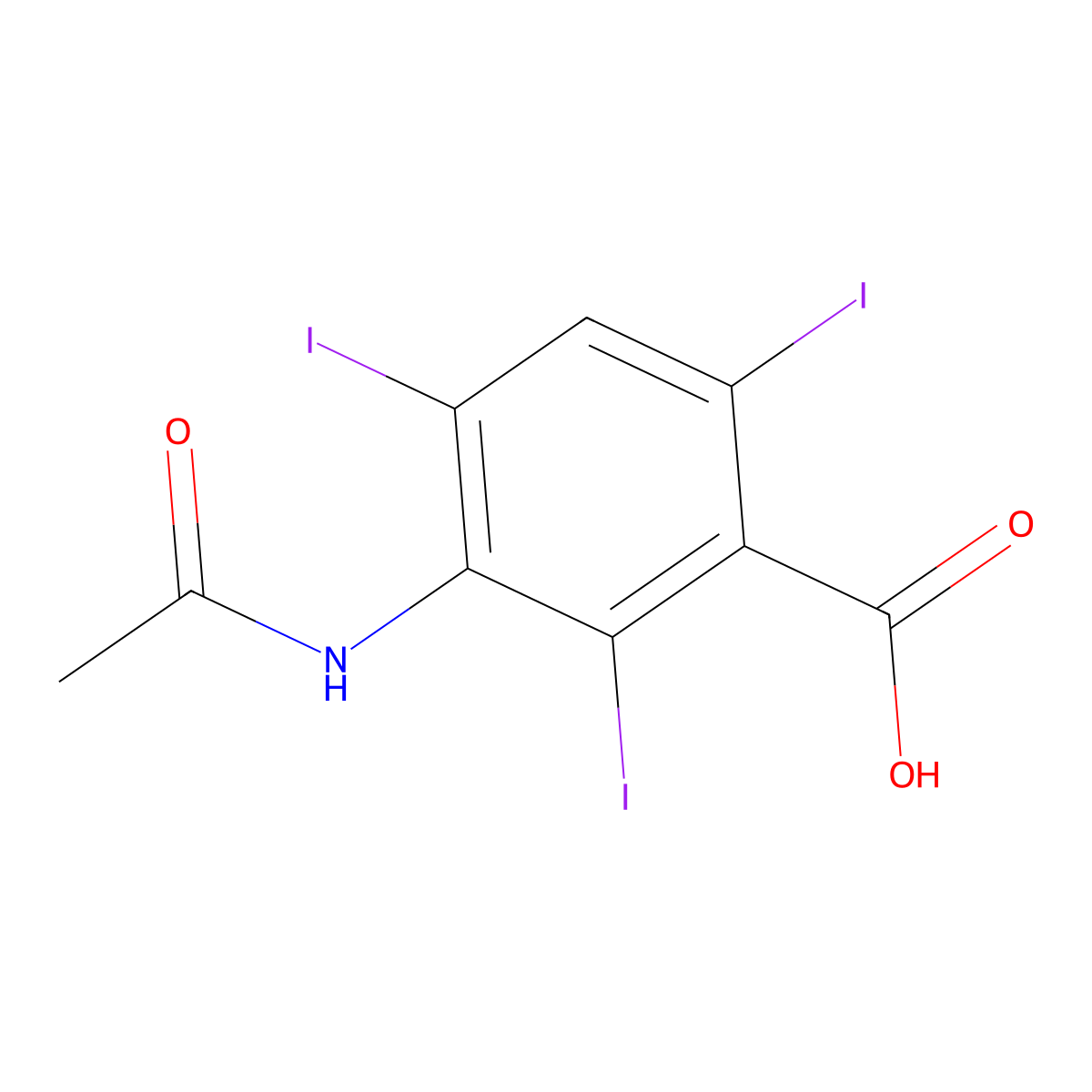 Acetrizoic Acid molecular structure, CAS 85-36-9