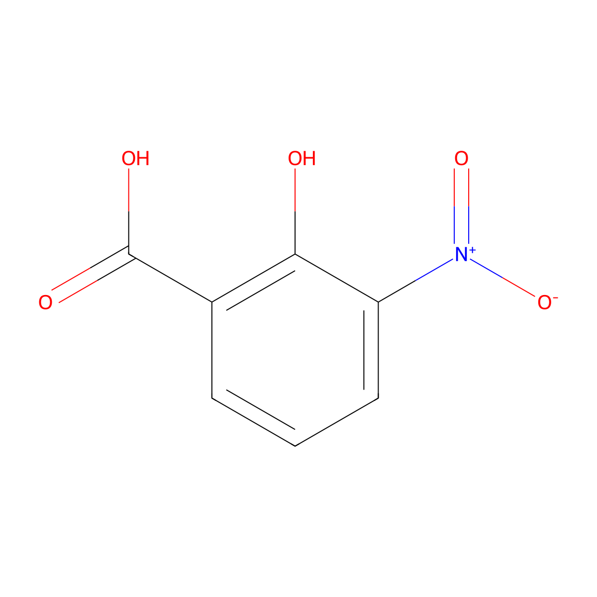 3-Nitrosalicylic acid molecular structure, CAS 85-38-1