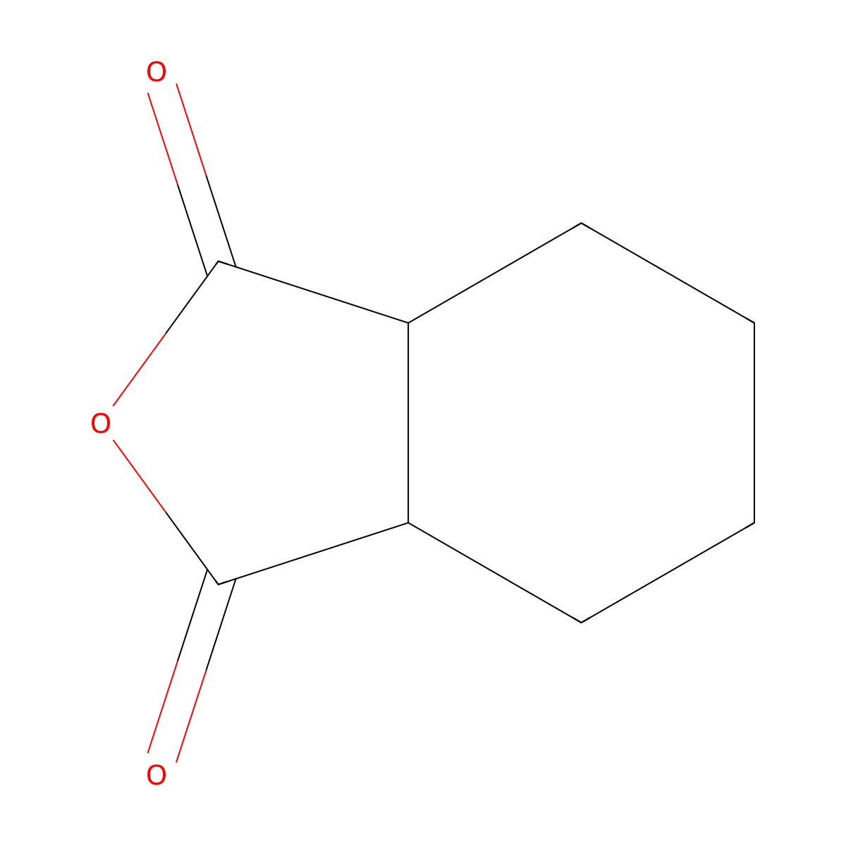 Hexahydrophthalic anhydride molecular structure, CAS 85-42-7