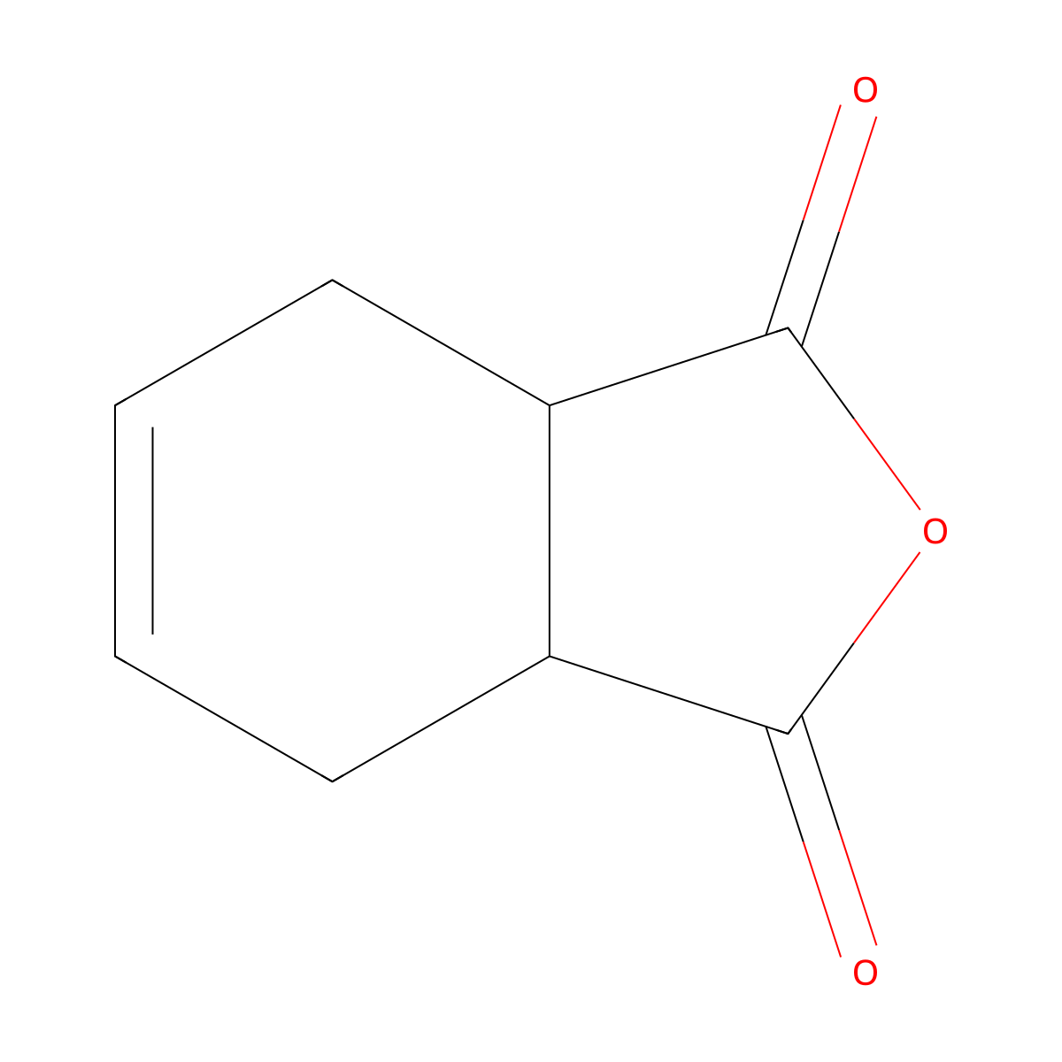 Tetrahydrophthalic anhydride, cis- molecular structure, CAS 85-43-8