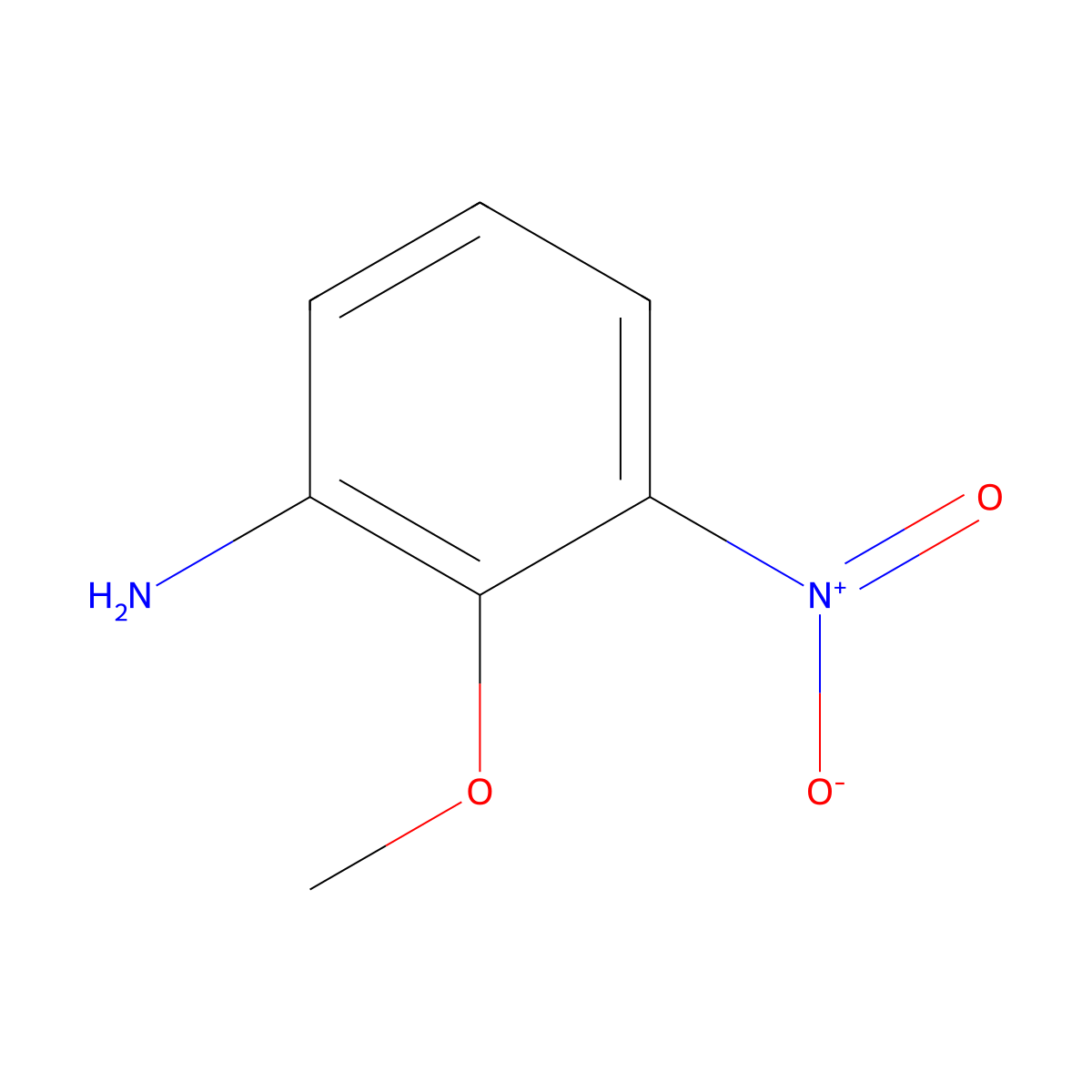 2-Methoxy-3-nitroaniline molecular structure, CAS 85-45-0
