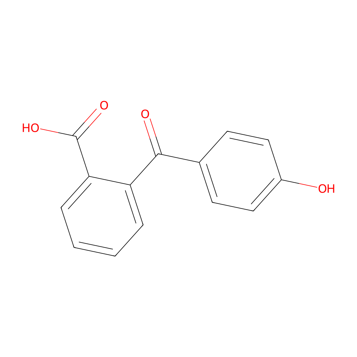 2-(4-Hydroxybenzoyl)benzoic acid molecular structure, CAS 85-57-4