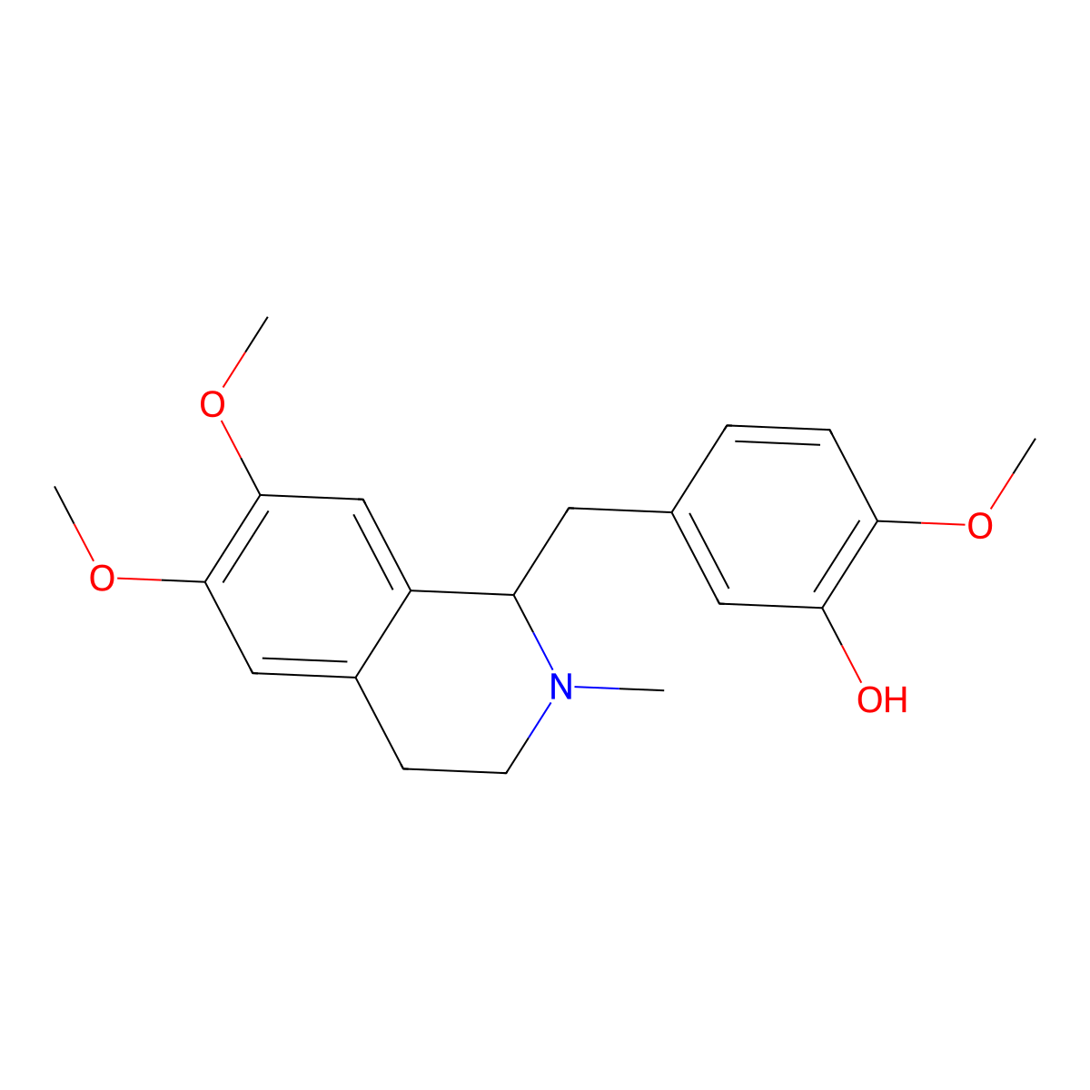 Laudanine molecular structure, CAS 85-64-3
