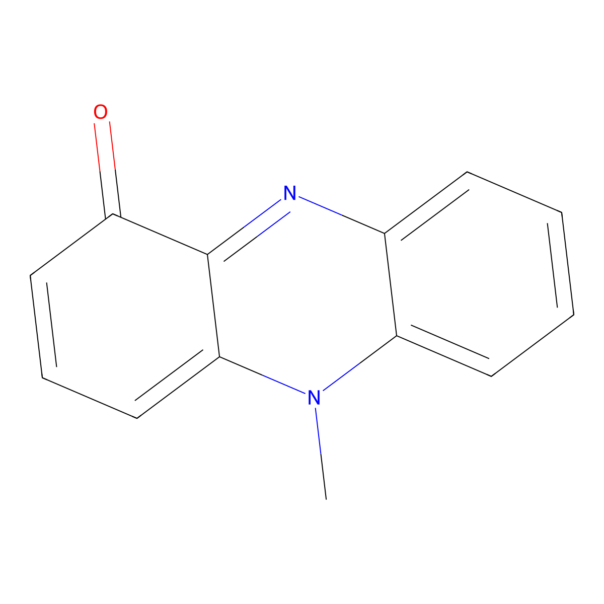 Pyocyanin molecular structure, CAS 85-66-5