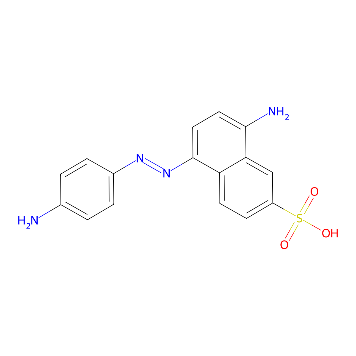 8-Amino-5-[2-(4-aminophenyl)diazenyl]-2-naphthalenesulfonic acid molecular structure, CAS 85-67-6