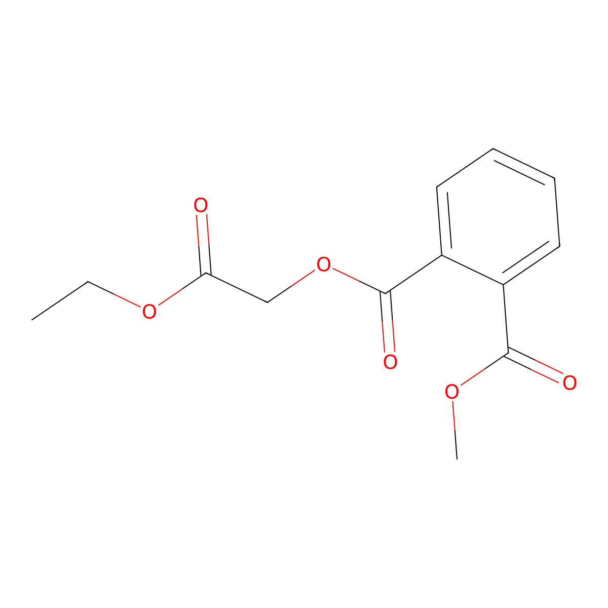 Methyl phthalyl ethyl glycolate molecular structure, CAS 85-71-2