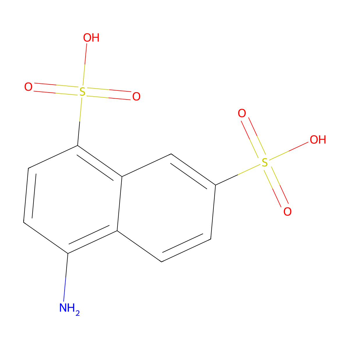 1-Naphthylamine-4,6-disulfonic acid molecular structure, CAS 85-74-5