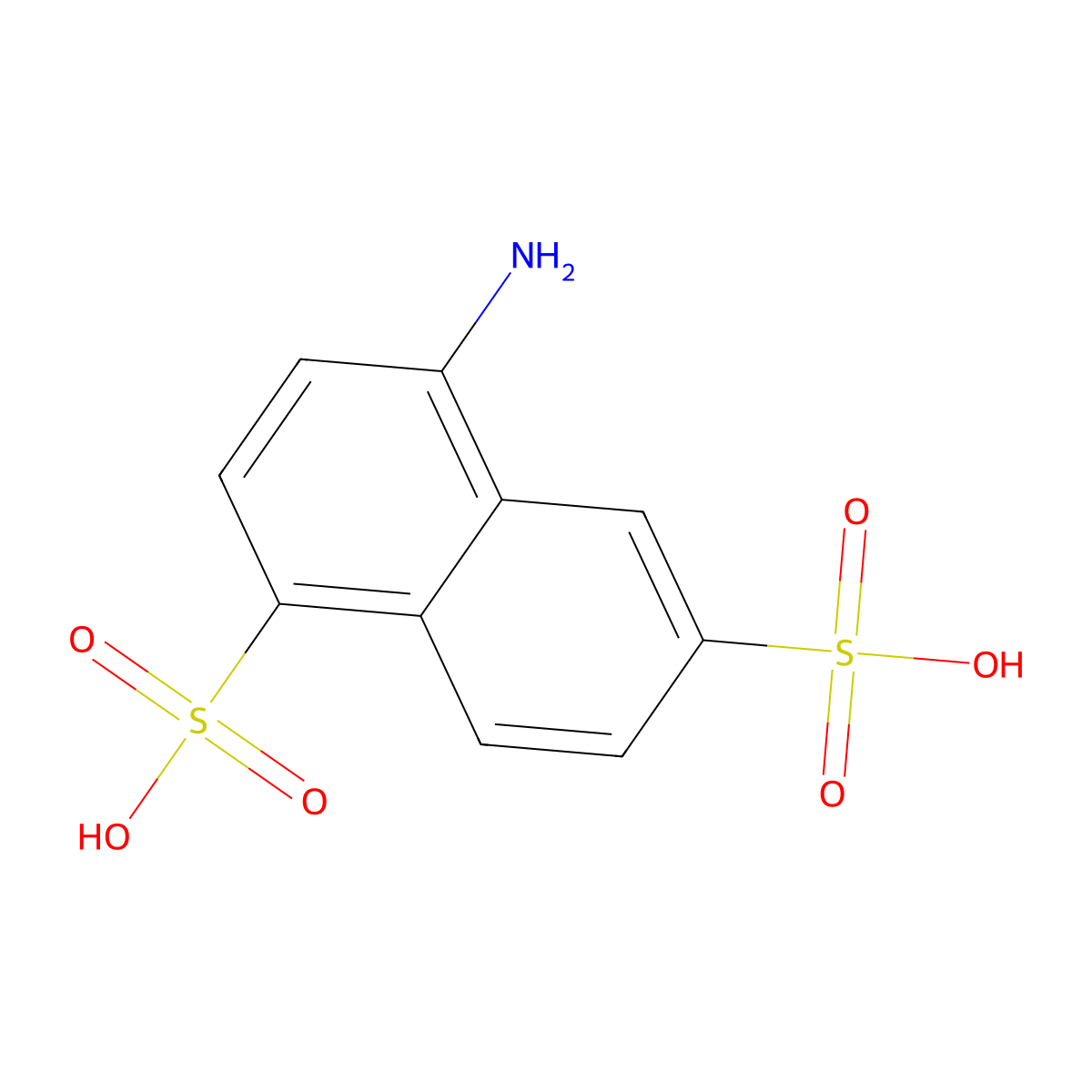 1-Naphthylamine-4,7-disulfonic acid molecular structure, CAS 85-75-6