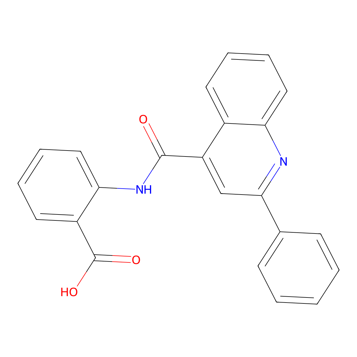 2-[(2-phenylquinoline-4-carbonyl)amino]benzoic Acid molecular structure, CAS 85-78-9