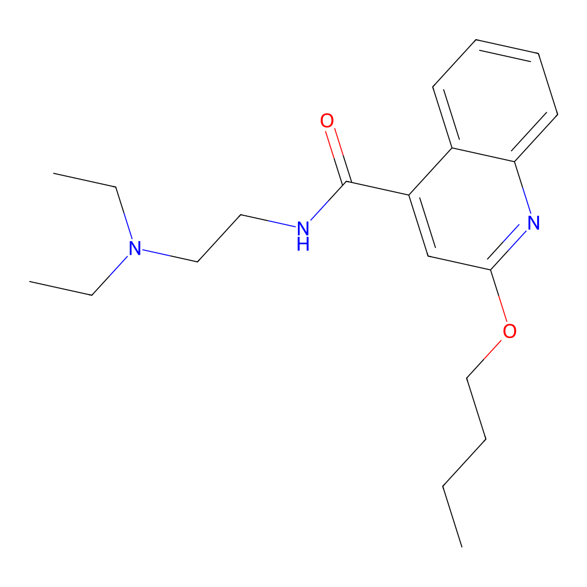 Dibucaine molecular structure, CAS 85-79-0