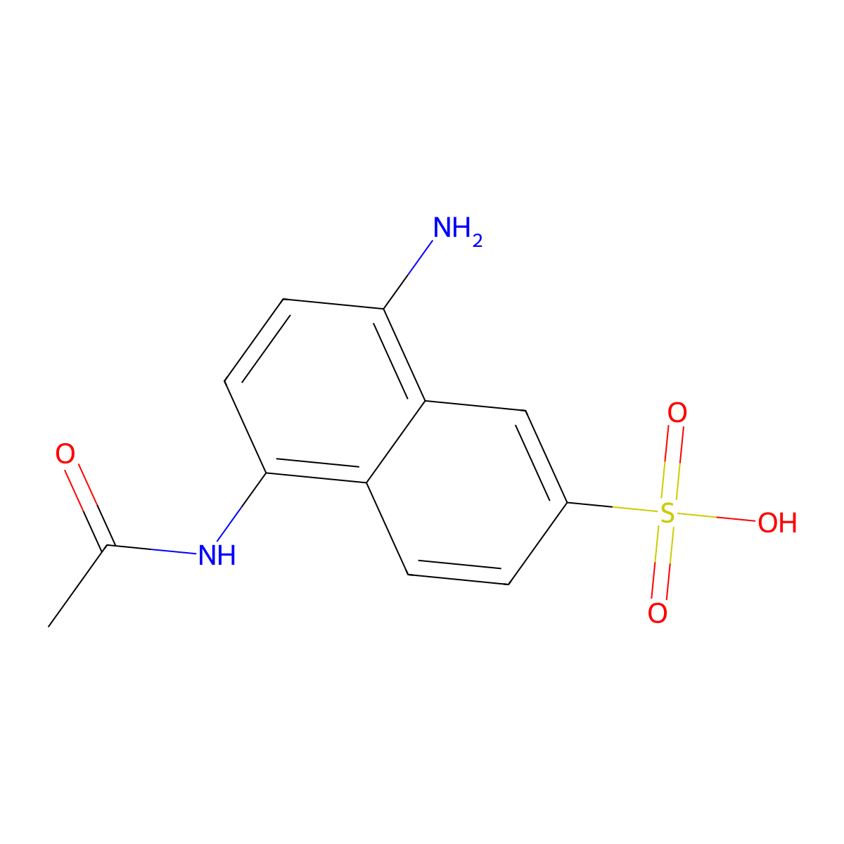 5-Acetylamino-8-aminonaphthalene-2-sulfonic acid molecular structure, CAS 85-80-3