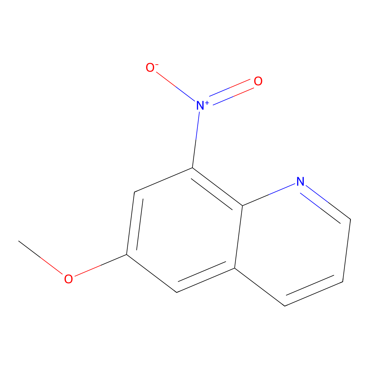 6-Methoxy-8-nitroquinoline molecular structure, CAS 85-81-4