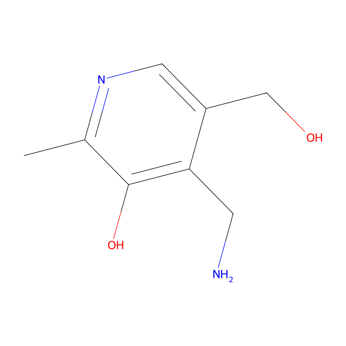 Pyridoxamine molecular structure, CAS 85-87-0