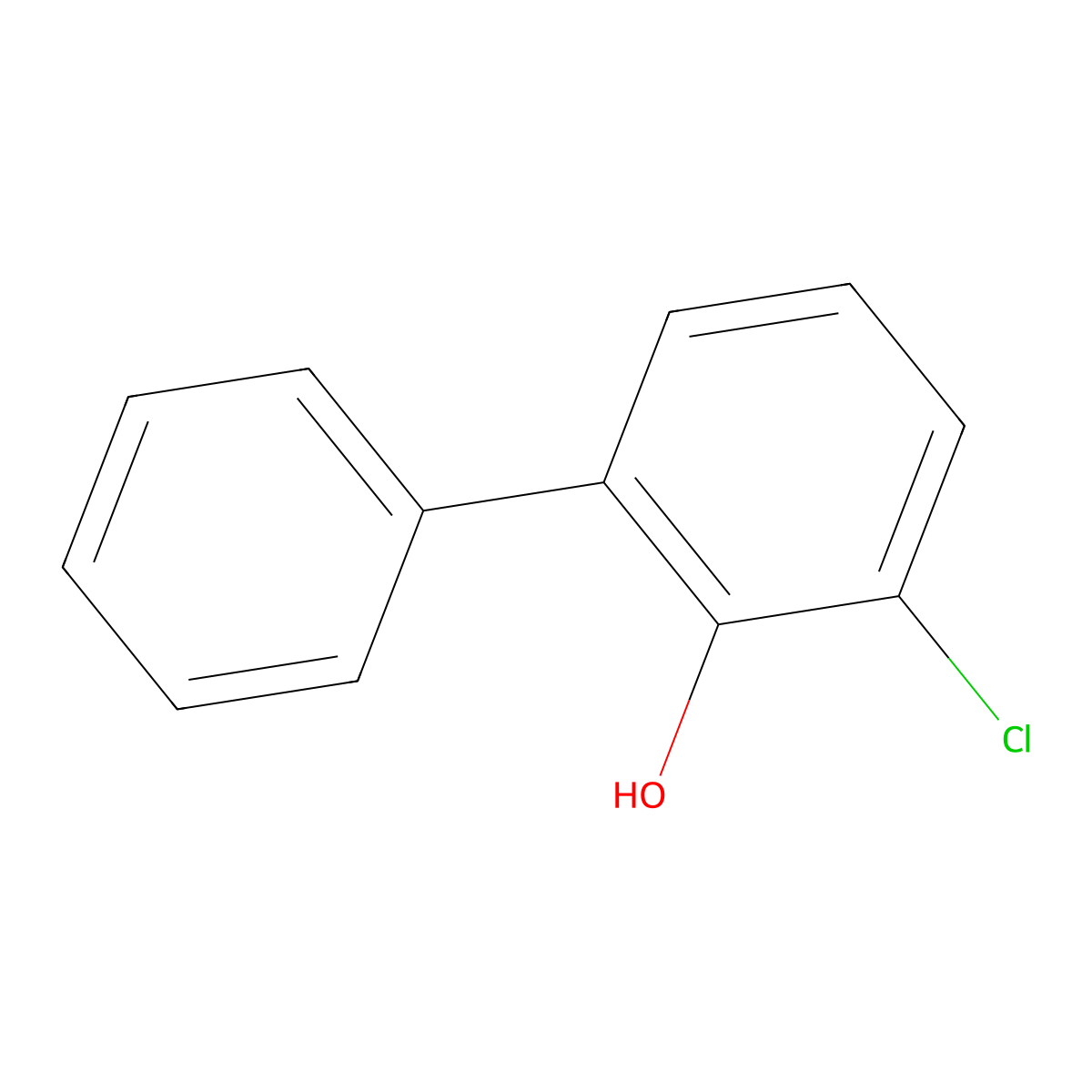 2-Phenyl-6-chlorophenol molecular structure, CAS 85-97-2