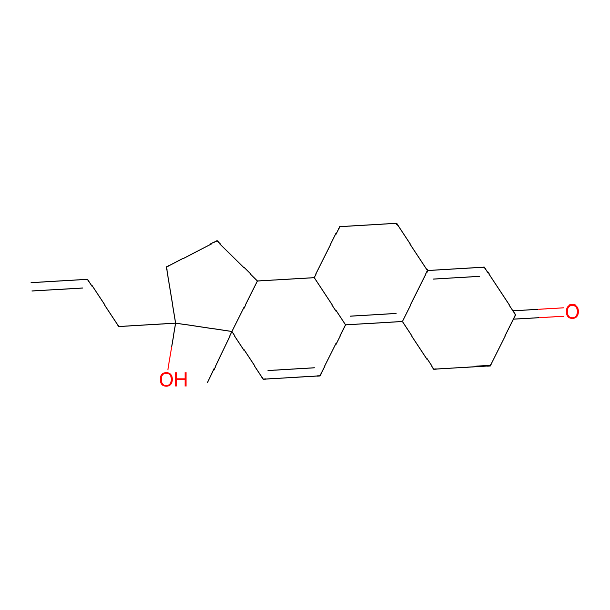 Altrenogest molecular structure, CAS 850-52-2