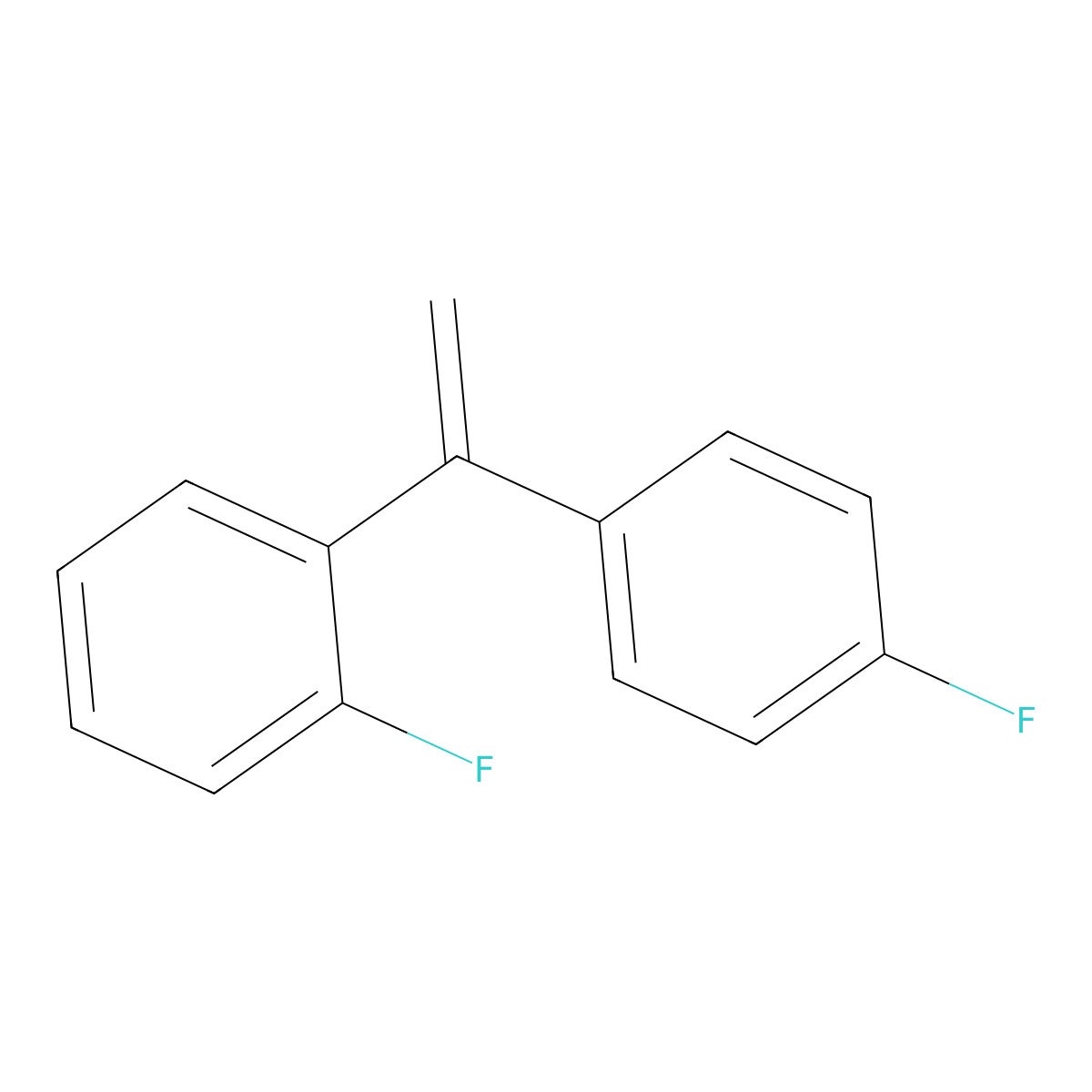 1-Fluoro-2-[1-(4-fluorophenyl)ethenyl]benzene molecular structure, CAS 85000-56-2
