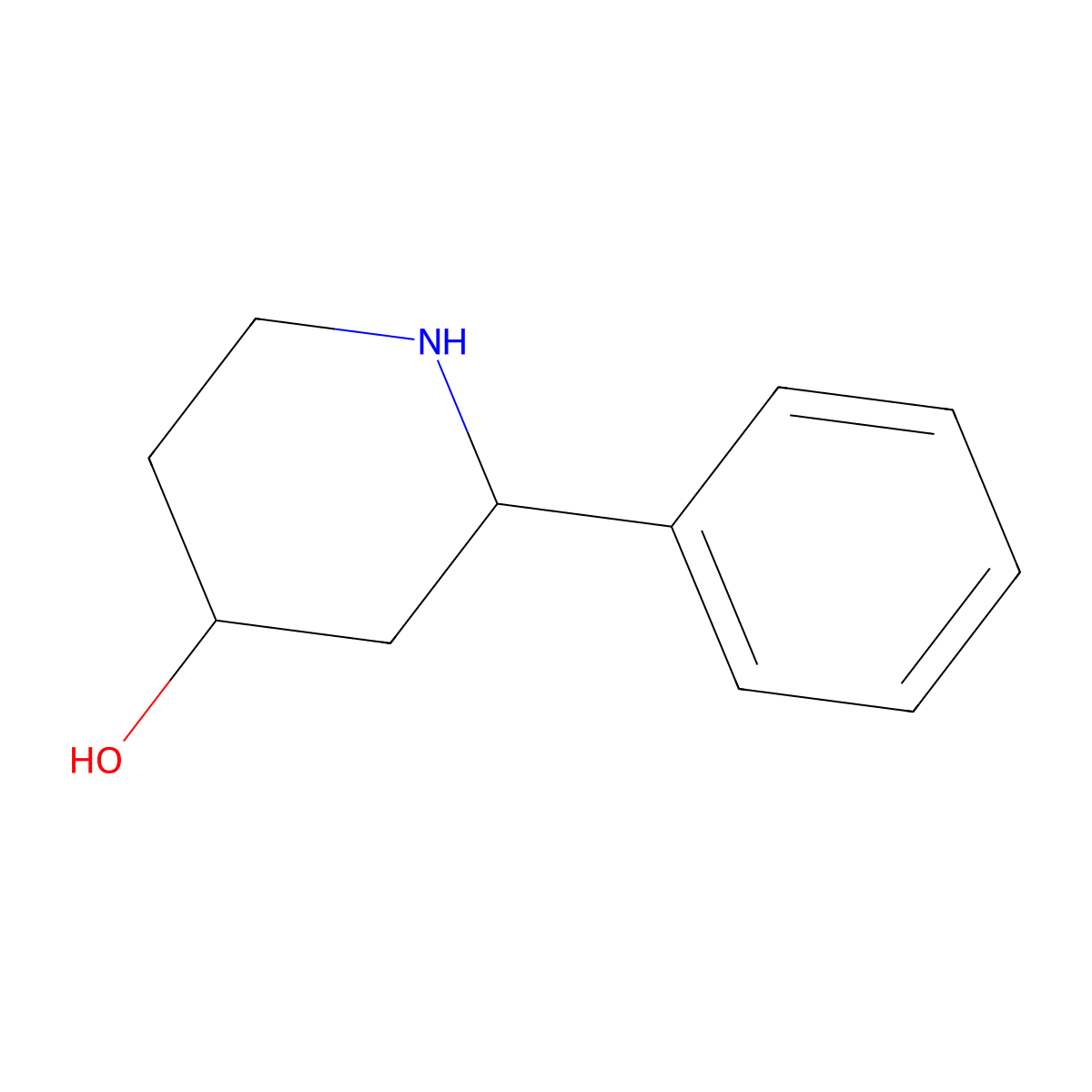 2-Phenylpiperidin-4-ol molecular structure, CAS 850003-14-4