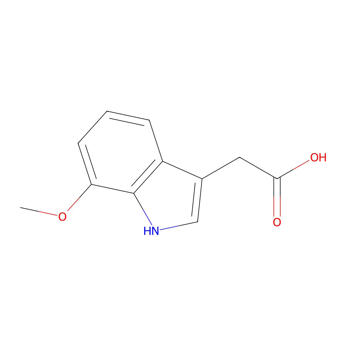 2-(7-methoxy-1H-indol-3-yl)acetic Acid molecular structure, CAS 850008-37-6