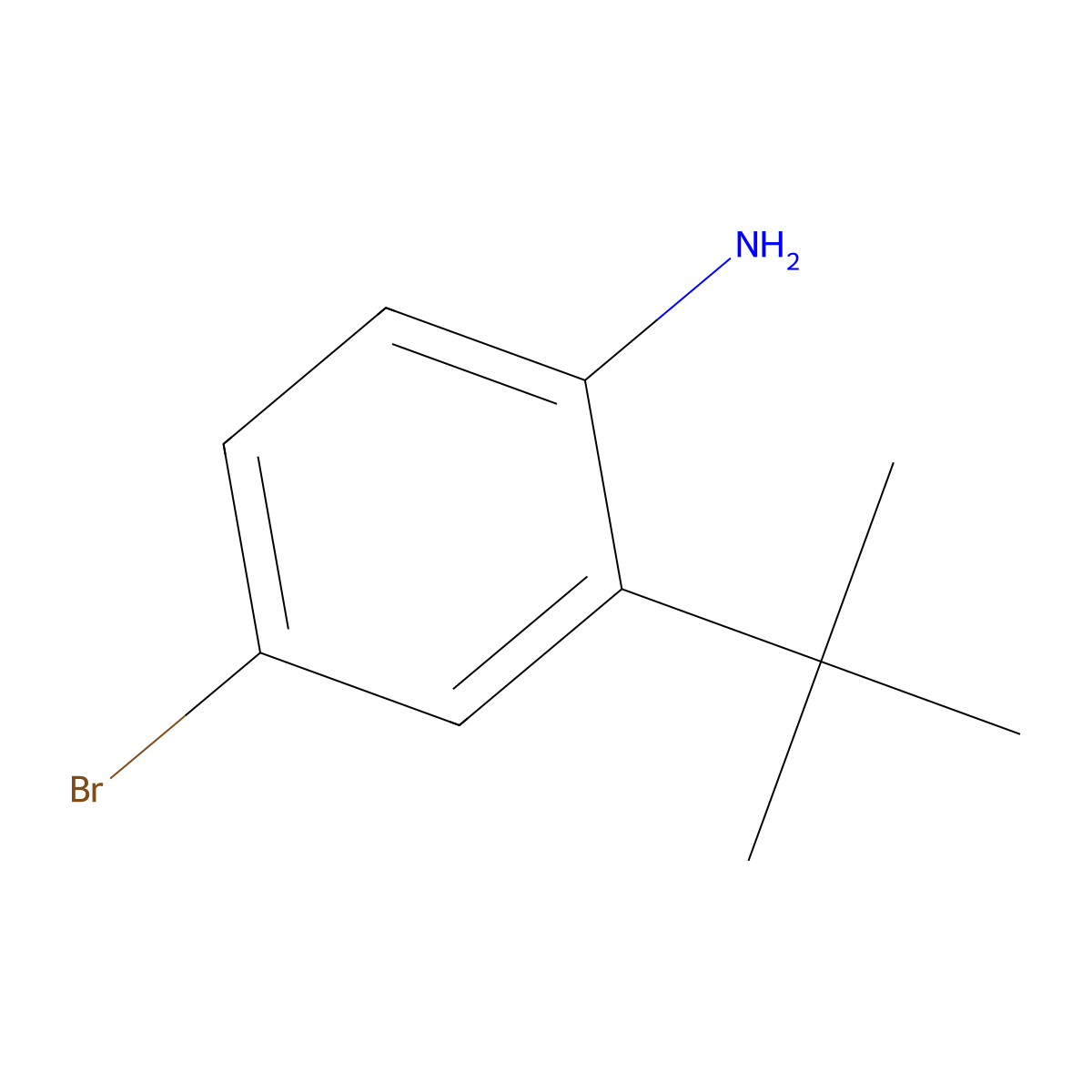 4-Bromo-2-tert-butylaniline molecular structure, CAS 850012-44-1