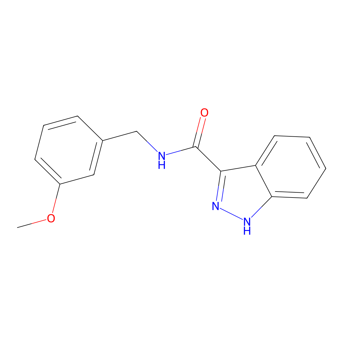 N-[(3-methoxyphenyl)methyl]-1H-indazole-3-carboxamide molecular structure, CAS 850016-95-4