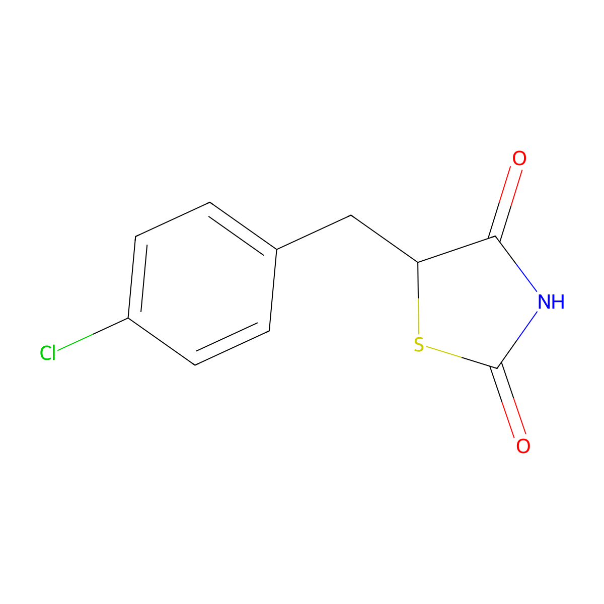 5-[(4-Chlorophenyl)methyl]-1,3-thiazolidine-2,4-dione molecular structure, CAS 85002-48-8