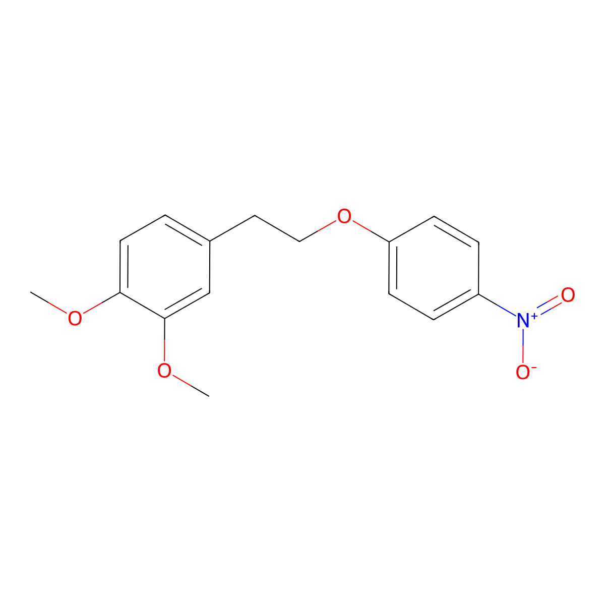 1,2-Dimethoxy-4-[2-(4-nitrophenoxy)ethyl]benzene molecular structure, CAS 85002-64-8