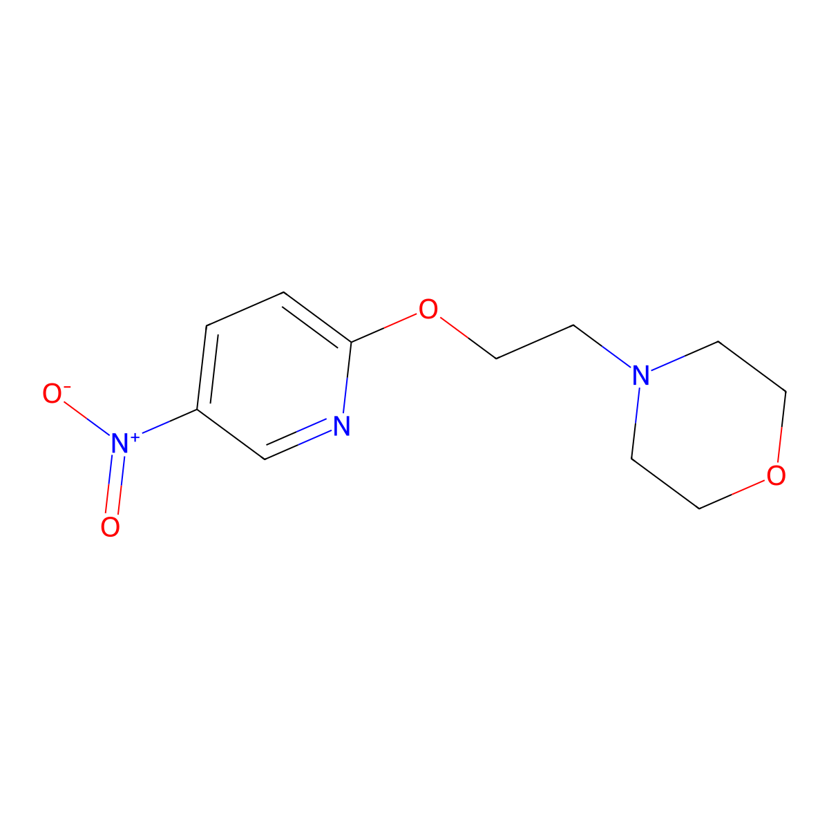 4-[2-(5-Nitro-pyridin-2-yloxy)-ethyl]-morpholine molecular structure, CAS 85002-98-8