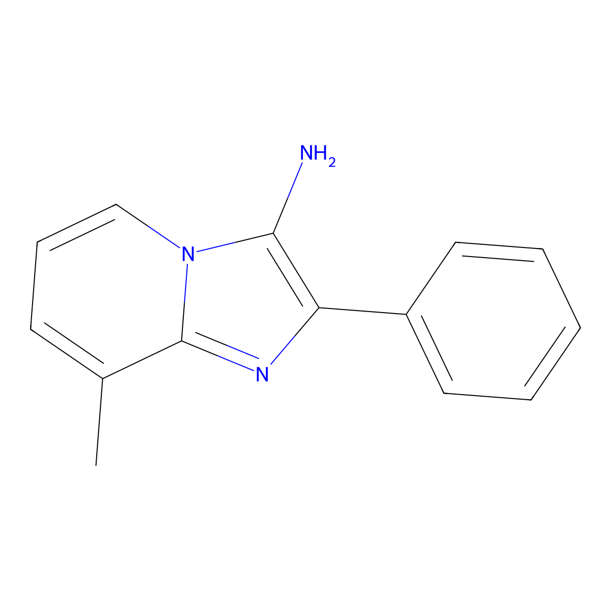 8-Methyl-2-phenylimidazo(1,2-a)pyridin-3-amine molecular structure, CAS 850020-93-8