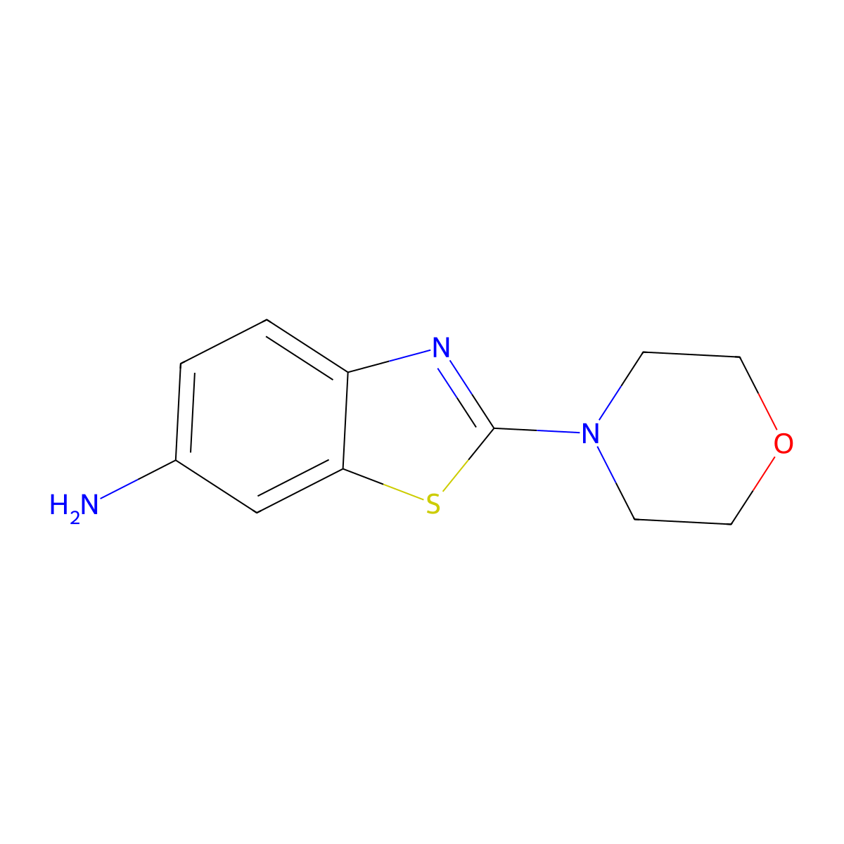 2-Morpholinobenzo[D]thiazol-6-amine molecular structure, CAS 850021-27-1
