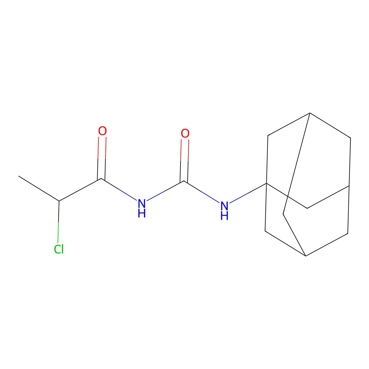 1-(Adamantan-1-yl)-3-(2-chloropropanoyl)urea molecular structure, CAS 850021-28-2