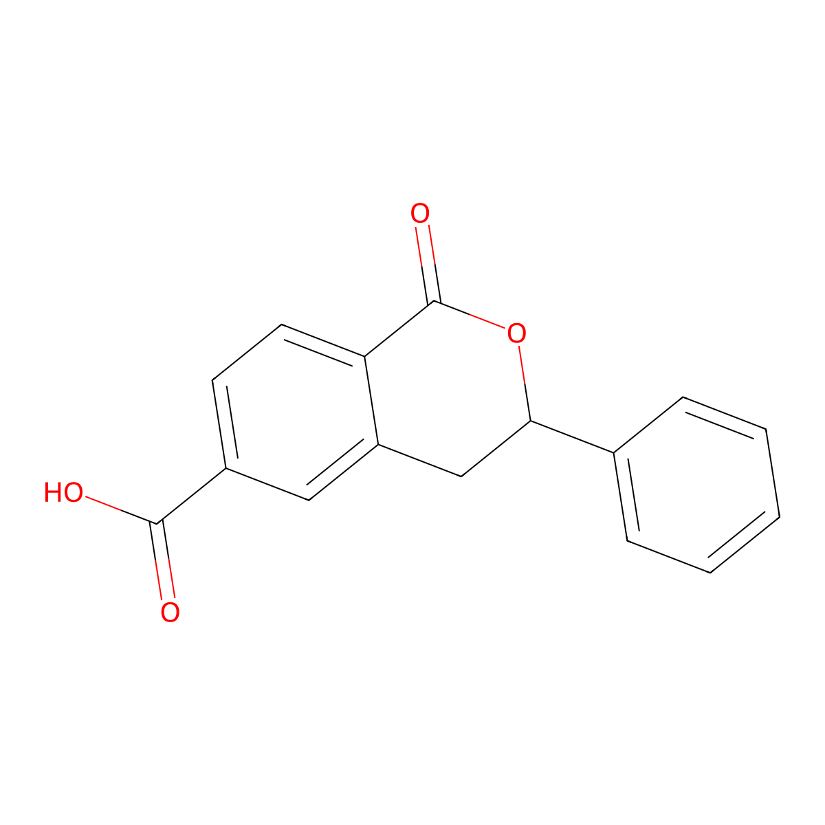 1-oxo-3-phenyl-3,4-dihydro-1H-2-benzopyran-6-carboxylic acid molecular structure, CAS 850021-37-3