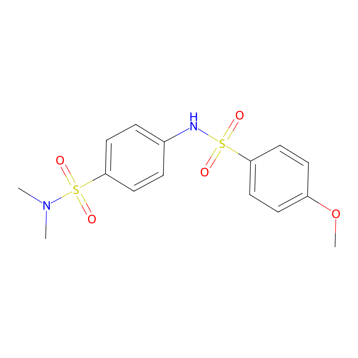 [(4-{[(4-Methoxyphenyl)sulfonyl]amino}phenyl)sulfonyl]dimethylamine molecular structure, CAS 850022-62-7
