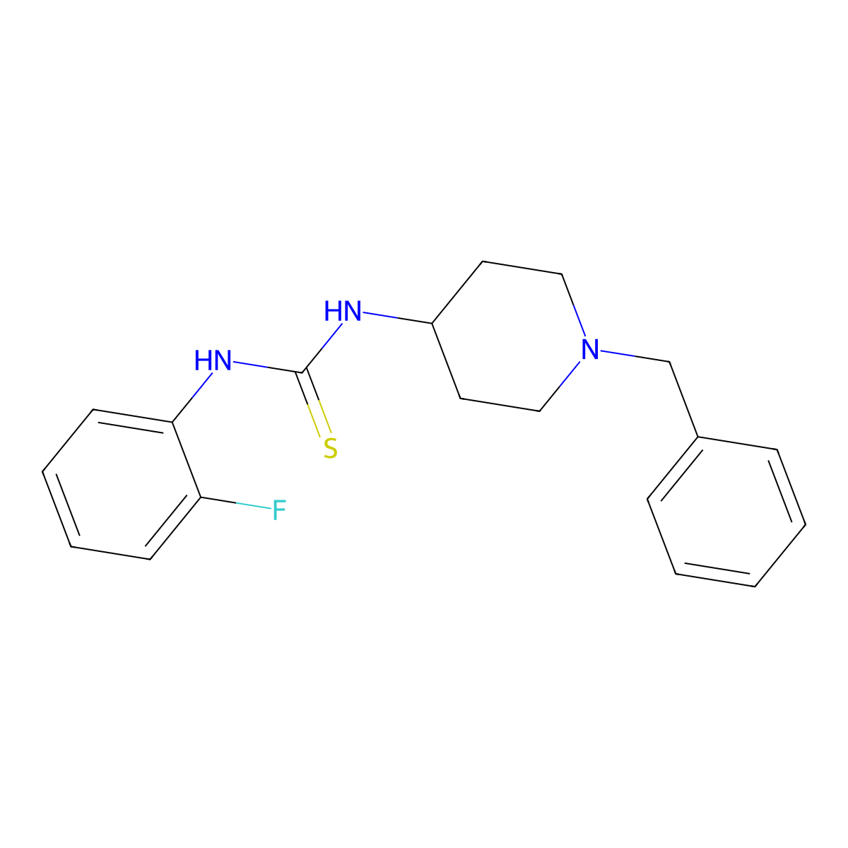 1-(1-Benzylpiperidin-4-yl)-3-(2-fluorophenyl)thiourea molecular structure, CAS 850023-52-8