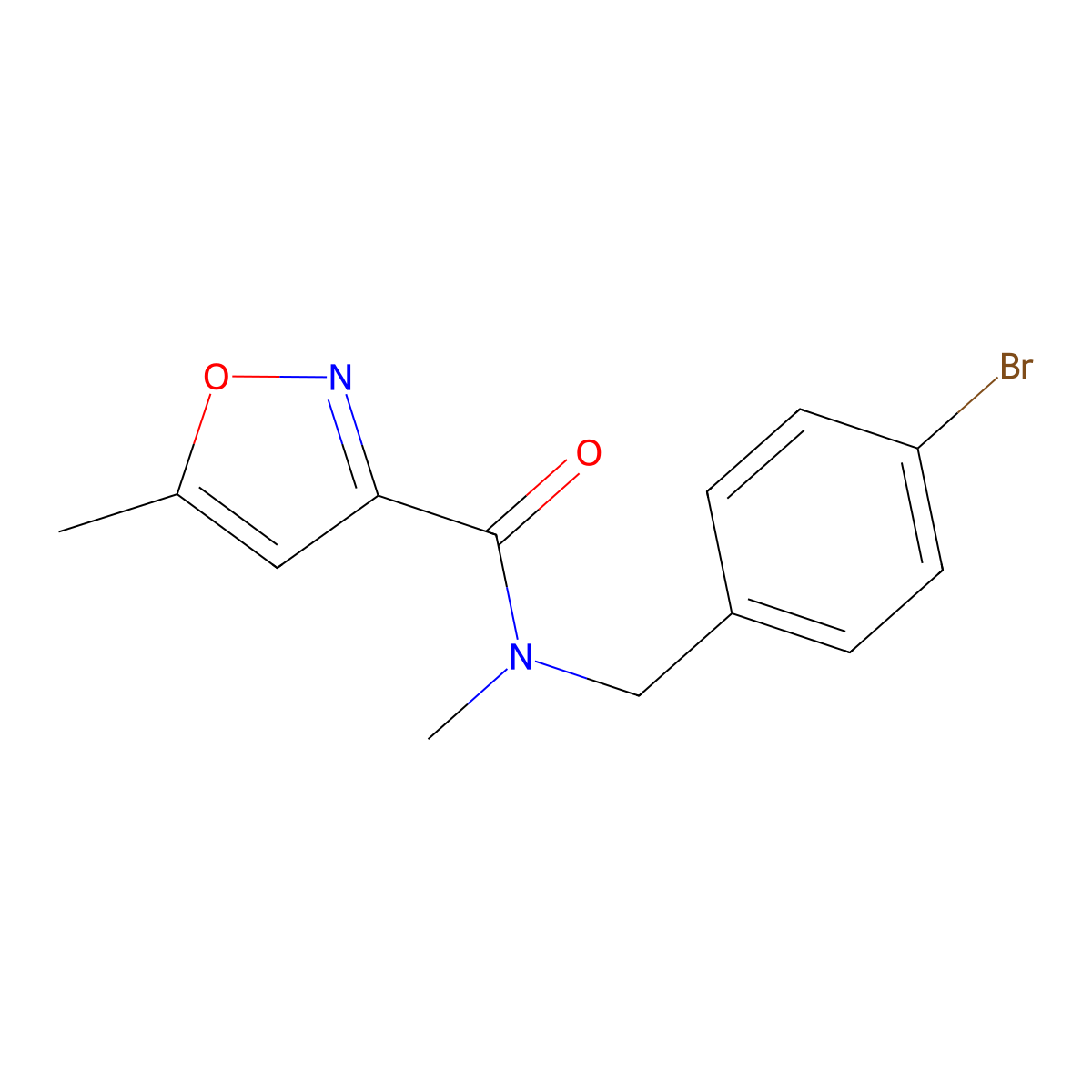 n-(4-Bromobenzyl)-n,5-dimethylisoxazole-3-carboxamide molecular structure, CAS 850025-17-1