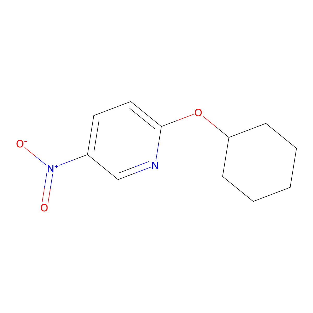 2-(Cyclohexyloxy)-5-nitropyridine molecular structure, CAS 85003-00-5